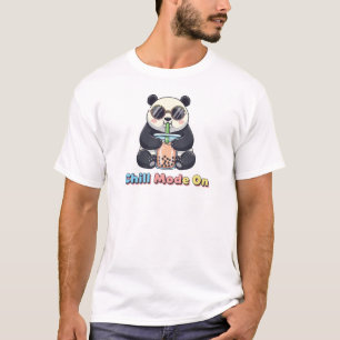 Camiseta Kawaii Panda T-Shirt   Modo de Enchimento Em Chá D