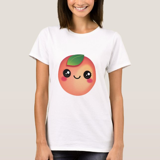 Camiseta Kawaii Peach T-Shirt (Frente)