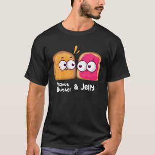 Camiseta Kawaii Peanut Butter e Jelly Toast Match Coup