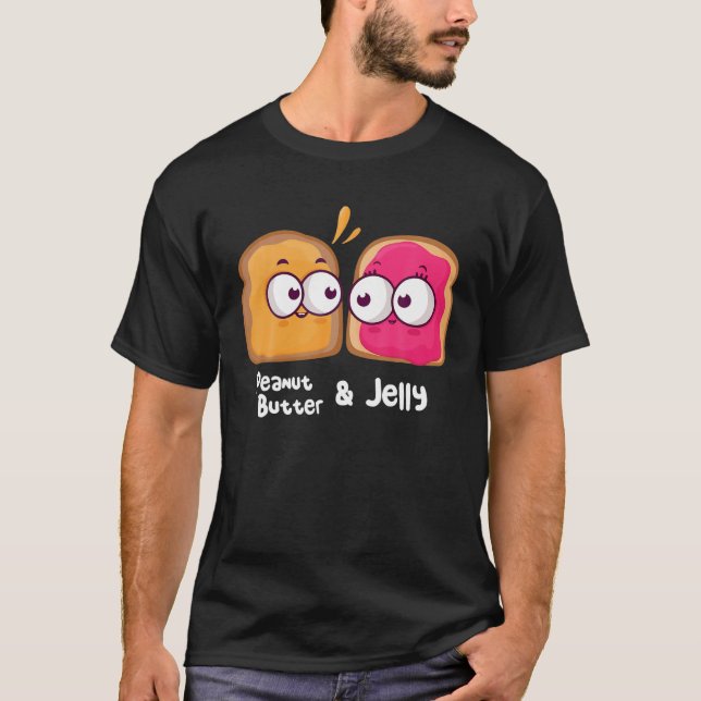 Camiseta Kawaii Peanut Butter e Jelly Toast Match Coup (Frente)
