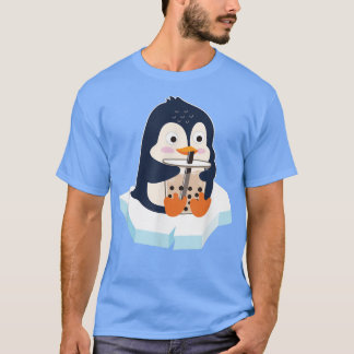 Camiseta Kawaii Penguin Bubble Tea Boba Tea Cute Penguin