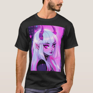 Camiseta Kawaii Pink Demon Girl