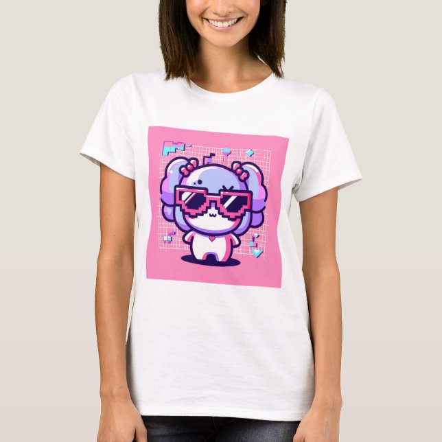 Camiseta Kawaii Pixel Pal (Frente)