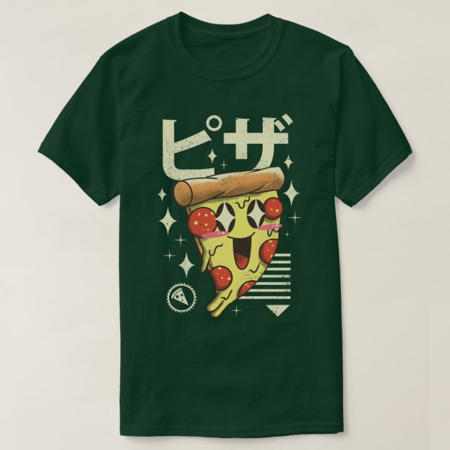 Camiseta Kawaii Pizza (Frente do Design)
