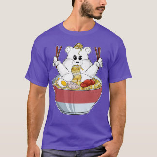 Camiseta Kawaii Polar Bear Ramen Noodles I Otaku Anime Pola