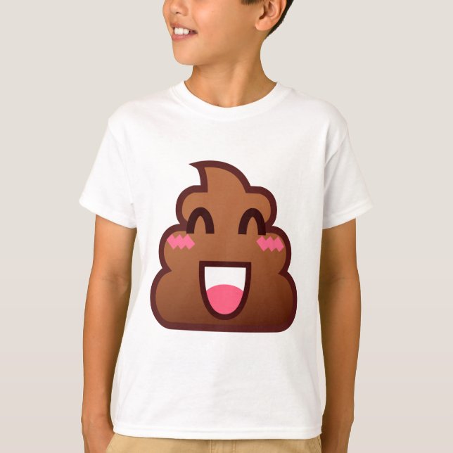 Camiseta kawaii poop emojis (Frente)