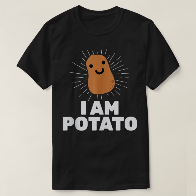 Camiseta Kawaii Potato  I Am Potato Funny Potato  (Frente do Design)