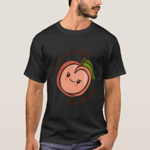 Camiseta Kawaii pratica você pega Fruta Comida