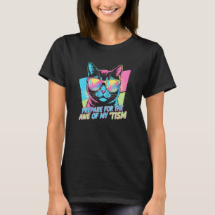 Camiseta Kawaii Prepare Seja em AWE TISMO Gato Autismo Pai