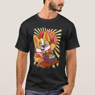 Camiseta Kawaii Puppys Ramen Bowl Animes Engraçados Cachor