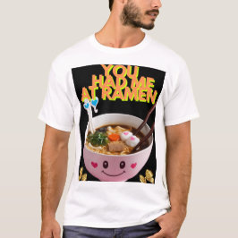 Camiseta Kawaii Ramen Bowl T-Shirt - Teto de Foodie Cuta e 