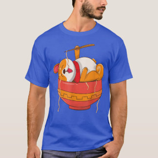Camiseta Kawaii Ramen Cute Anime Dog Corgi Noodles Japonese