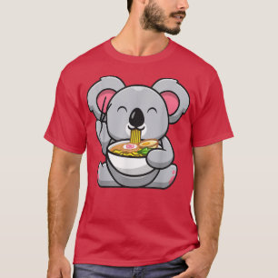 Camiseta Kawaii Ramen Cute Anime Koala Otaku Noodl Japonês