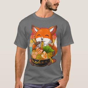 Camiseta Kawaii Ramen Fo, Japonês Neko Noodle Engraçado Ani