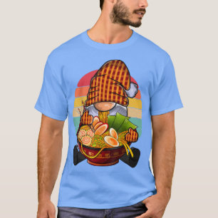 Camiseta Kawaii Ramen Gnome, Japonês Neko Noodle Funny Ani