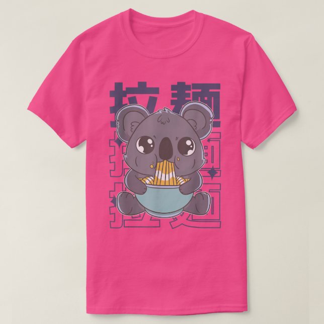Camiseta Kawaii Ramen Japonês Animes Noodles Cute Koala Noo (Frente do Design)