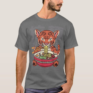Camiseta Kawaii Ramen Japonês Noodles Cute Tiger Noo