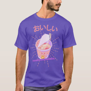 Camiseta Kawaii Ramen Noodle Cup Otaku Japonês