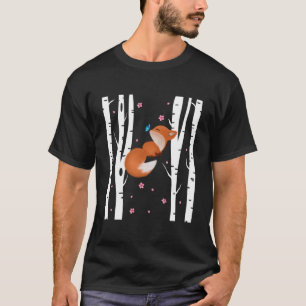 Camiseta Kawaii Raposa Japonesa Flor de Cerejeira Sakura Bé