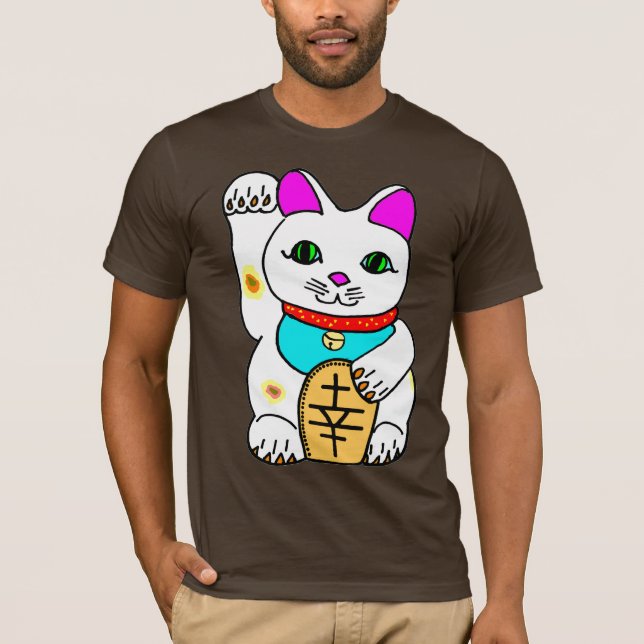 Camiseta Kawaii Rave Lucky Cat Maneki Neko (Frente)