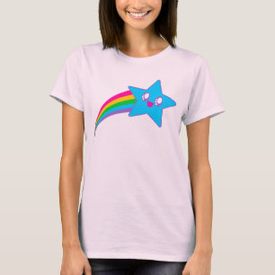 Camiseta Kawaii Rave Neon Star Rainbow