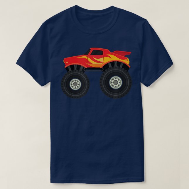 Camiseta Kawaii Red Monster Truck Legal Lama de Caminhão (Frente do Design)