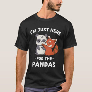 Camiseta Kawaii Red Panda Estou Aqui Para Os Pandas