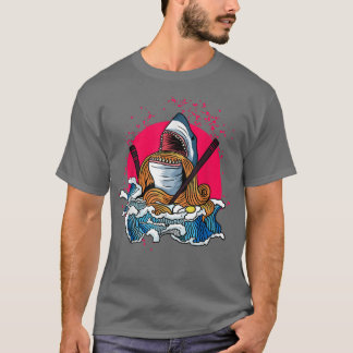 Camiseta Kawaii Shark Japan Ramen Anime