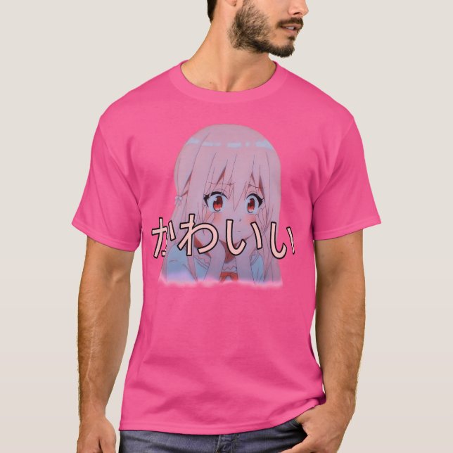 Camiseta Kawaii Shy Girl (Frente)