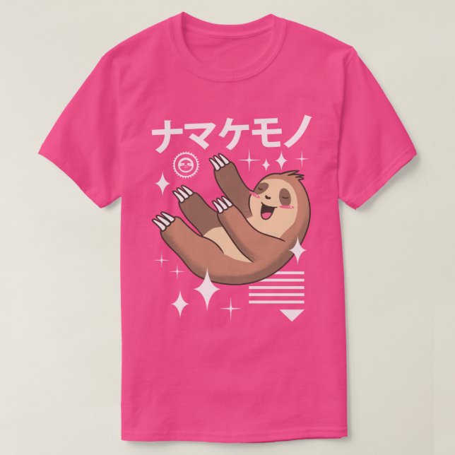Camiseta Kawaii Sloth (Frente do Design)