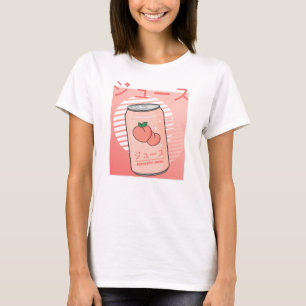 Camiseta Kawaii Soft Drink Aestética Japonês Sumo de Pês