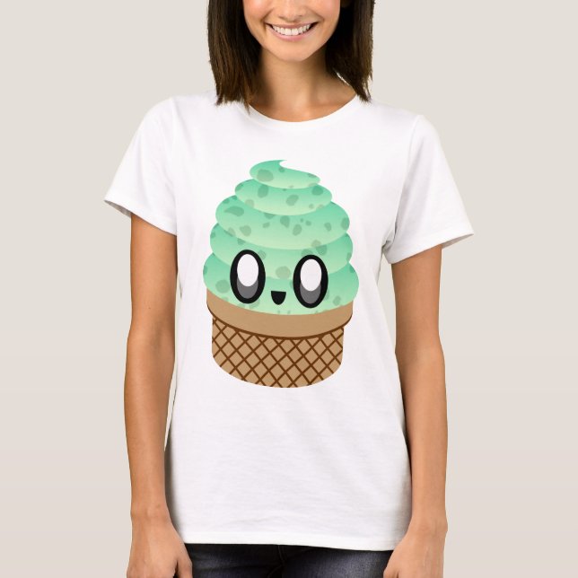 CAMISETA KAWAII SORVETE MINA CHOCOLATE CHIP CONE (Frente)