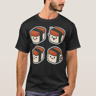 Camiseta Kawaii Spam Cute Musubi Adorável Sushi Havaiano