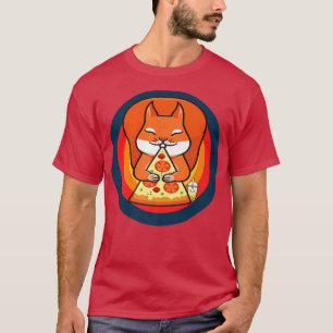Camiseta Kawaii Squirrel Eating Pizza Boba Tea 