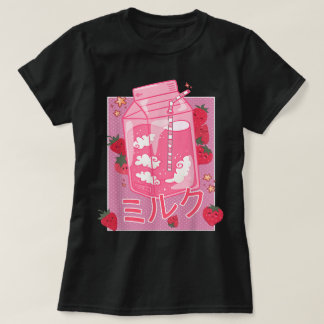 Camiseta Kawaii Strawberry Milk Japanese Aesthetic