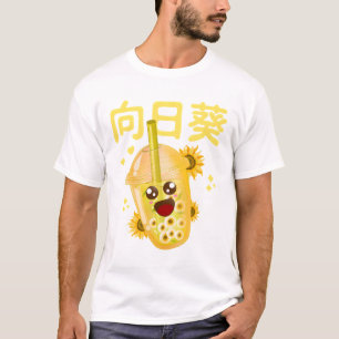Camiseta Kawaii Sunflower Boba