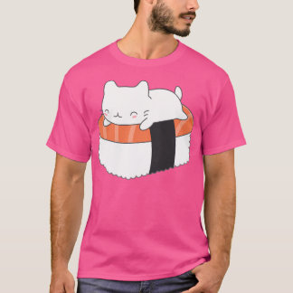 Camiseta Kawaii Sushi Cat