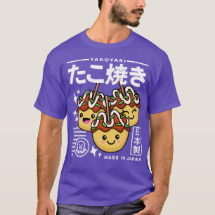 Camiseta Kawaii Takoyaki Comida Japonesa Retr Estético Cute