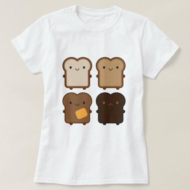 Camiseta Kawaii Toast (Frente do Design)