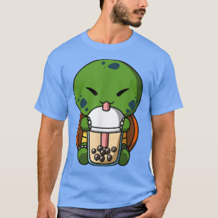 Camiseta Kawaii Turtle Boba milk Tea Bubble Tea Anime