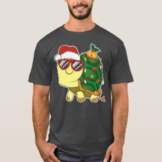 Camiseta Kawaii Turtle Kame Árvore de Natal