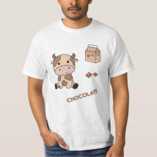 Camiseta Kawaii - Vaca Retrora de Chocolate Japonês