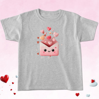 Camiseta Kawaii Valentine Envelope with Hearts