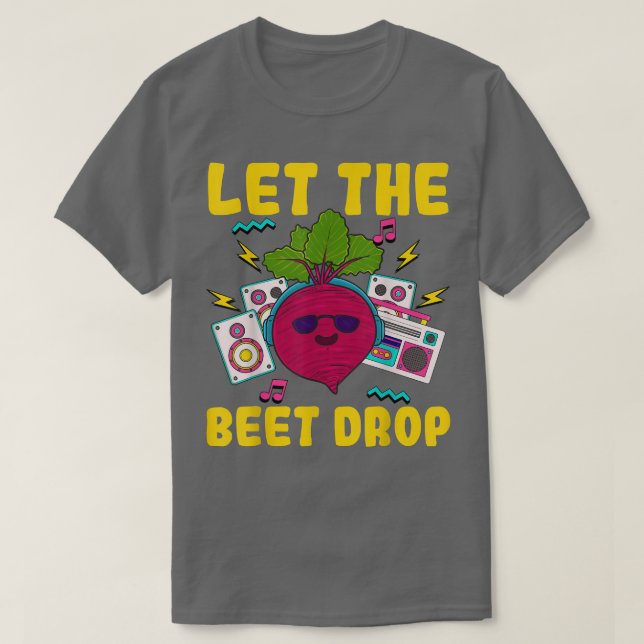 Camiseta Kawaii Vegetal Pun Vegan Música Amada Beet Pun (Frente do Design)