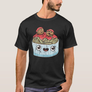 Camiseta Kawaii Vintage Spaghetti E Meatball - Cute Kawa