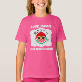 Camiseta Kawaii WATERMELON AMA Fruta de Verão em JAPÃO