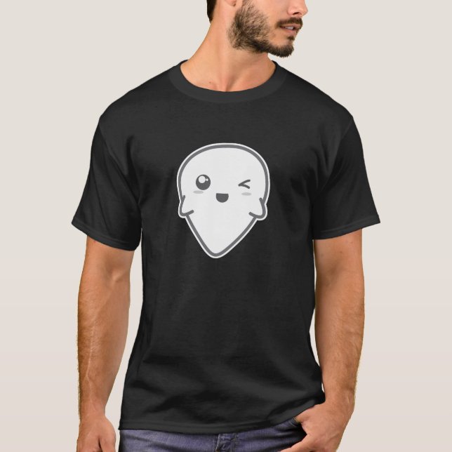 Camiseta Kawaii Winking Ghost Clothing (Frente)