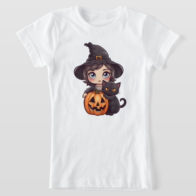 Camiseta Kawaii Witch Girl (Postura )
