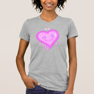 Camiseta Kawaii "XO, XO, XO"