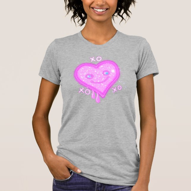 Camiseta Kawaii "XO, XO, XO"  (Frente)